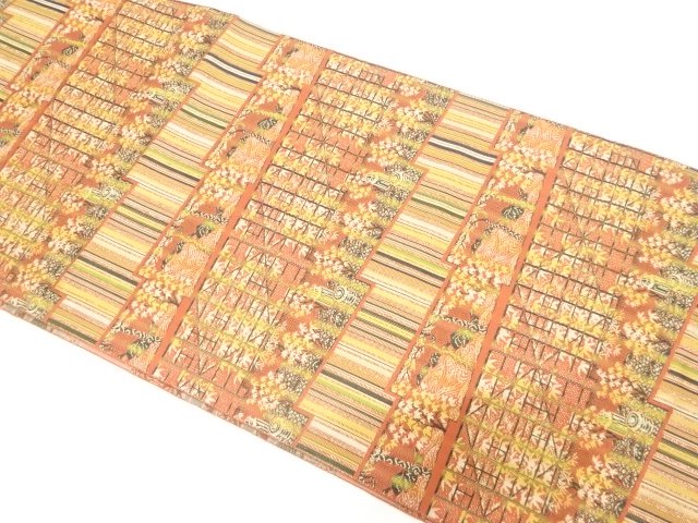 JAPANESE KIMONO / NAGOYA OBI / CHIKUZEN HAKATA / WOVEN GARDEN